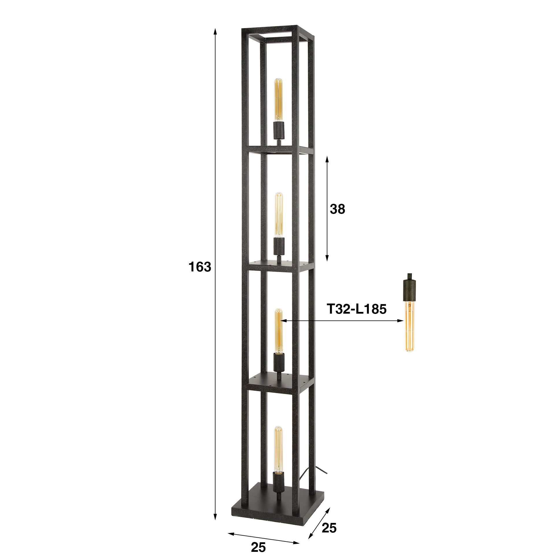 Vloerlamp Quadra 4L