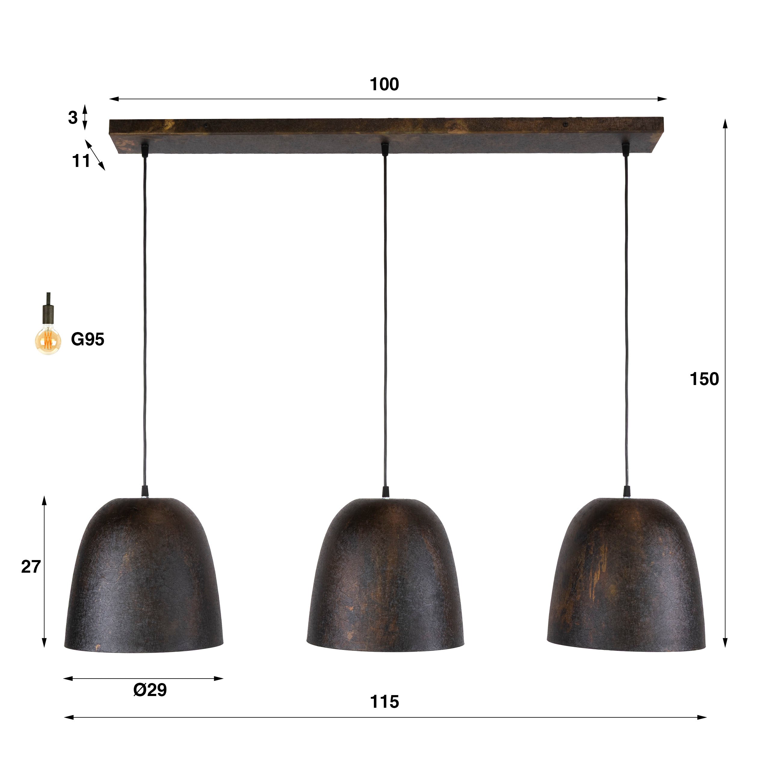 Hanglamp Nova 3L