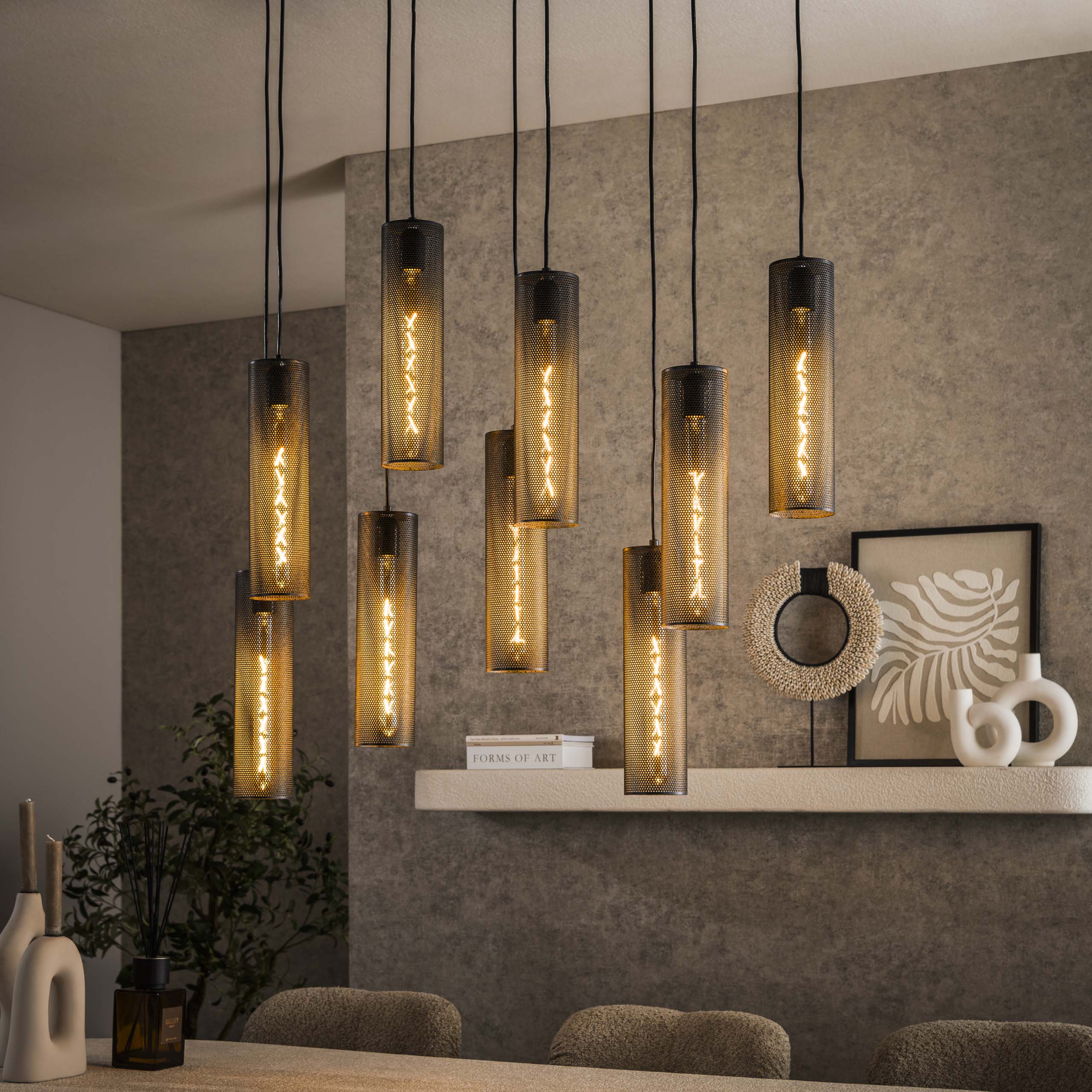 Hanglamp Tube Mesh 5+4L