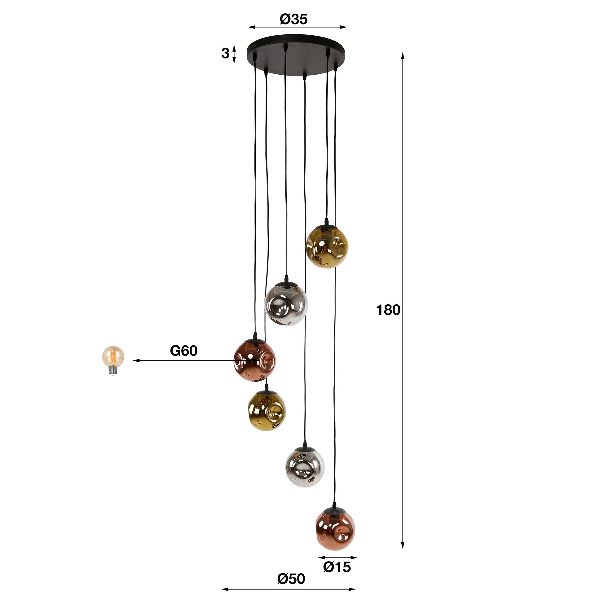 Hanglamp Stellar 6L