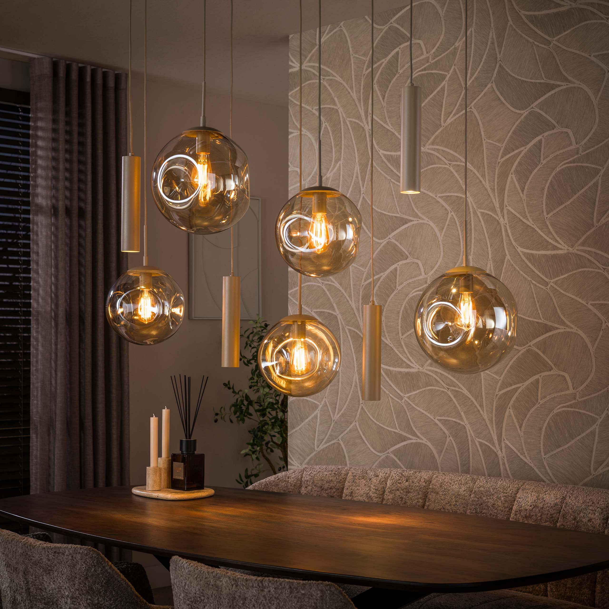 Hanglamp Stellar pendel 5+4L