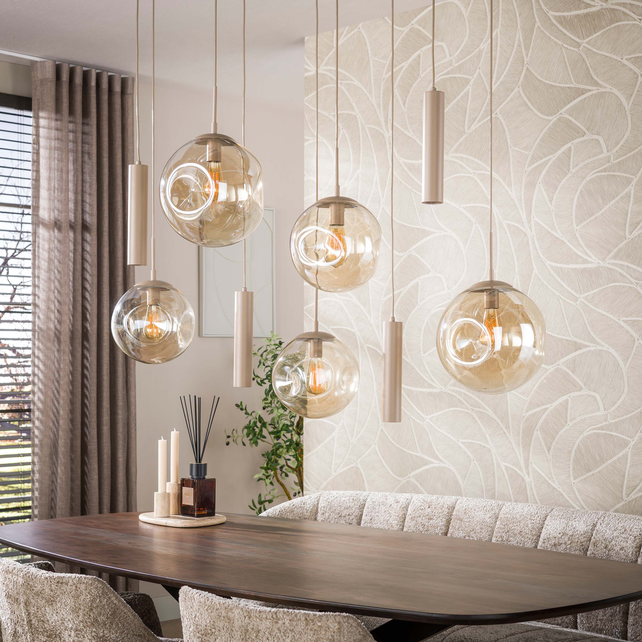 Hanglamp Stellar pendel 5+4L