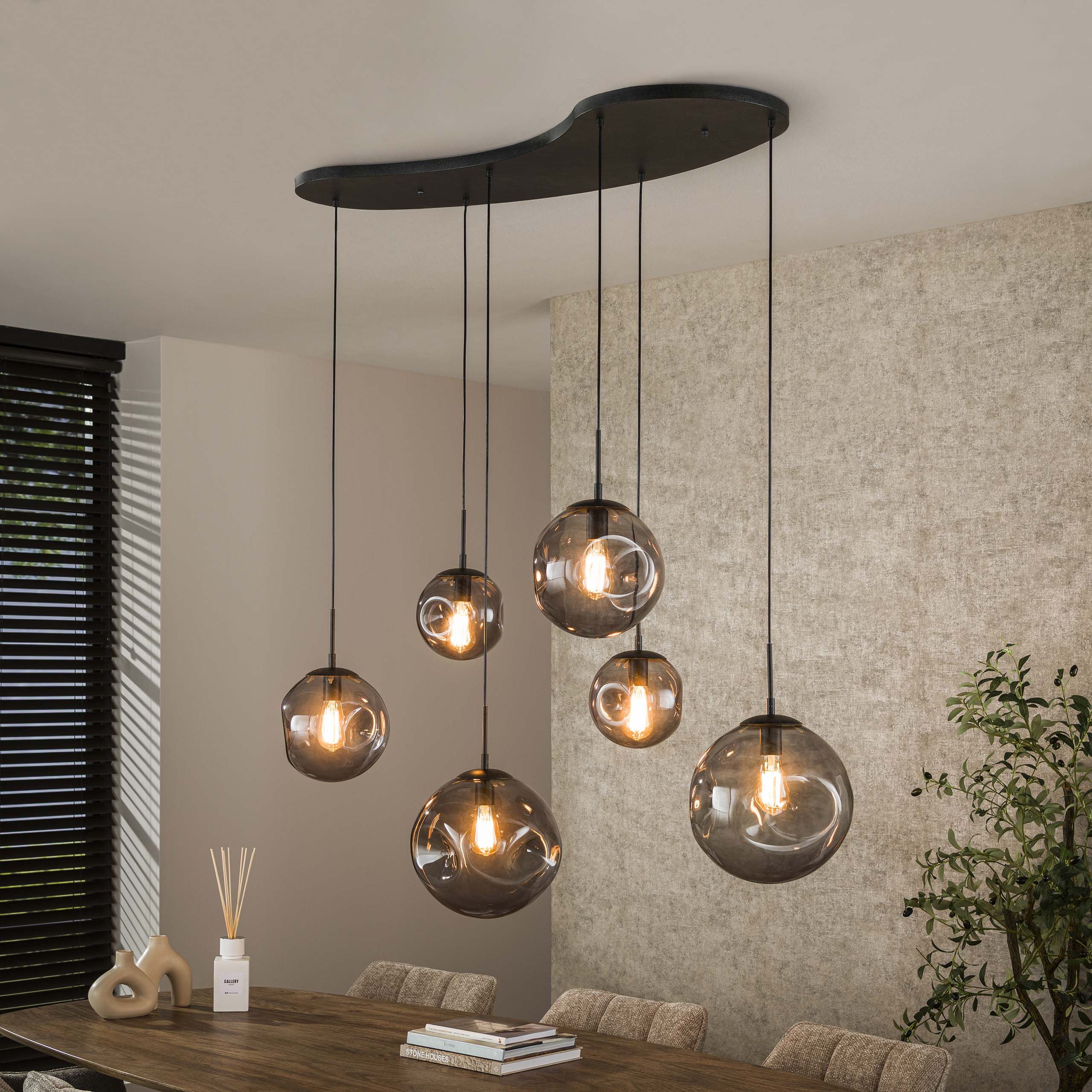 Hanglamp Stellar Black 6L