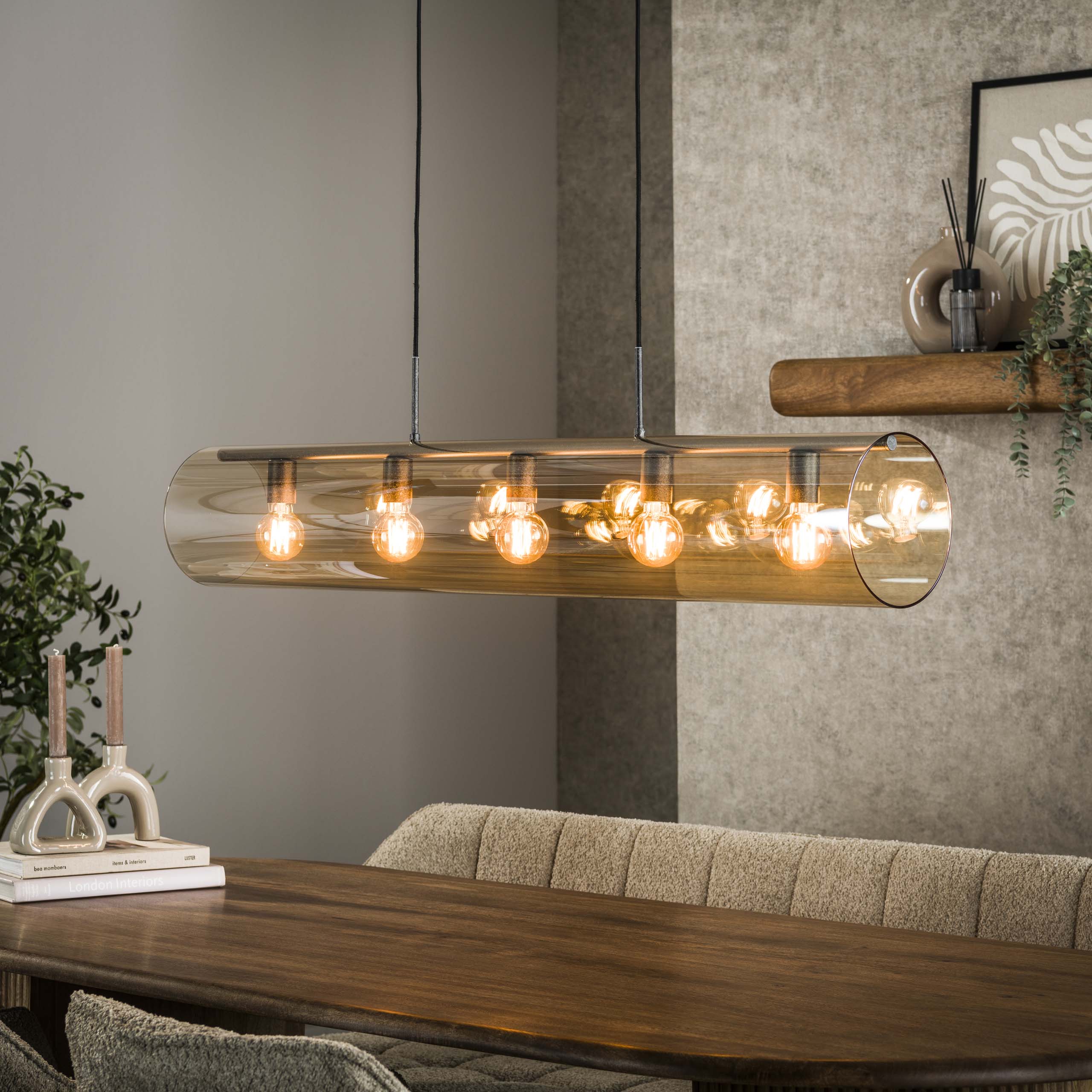 Hanglamp Tube Glass 5L