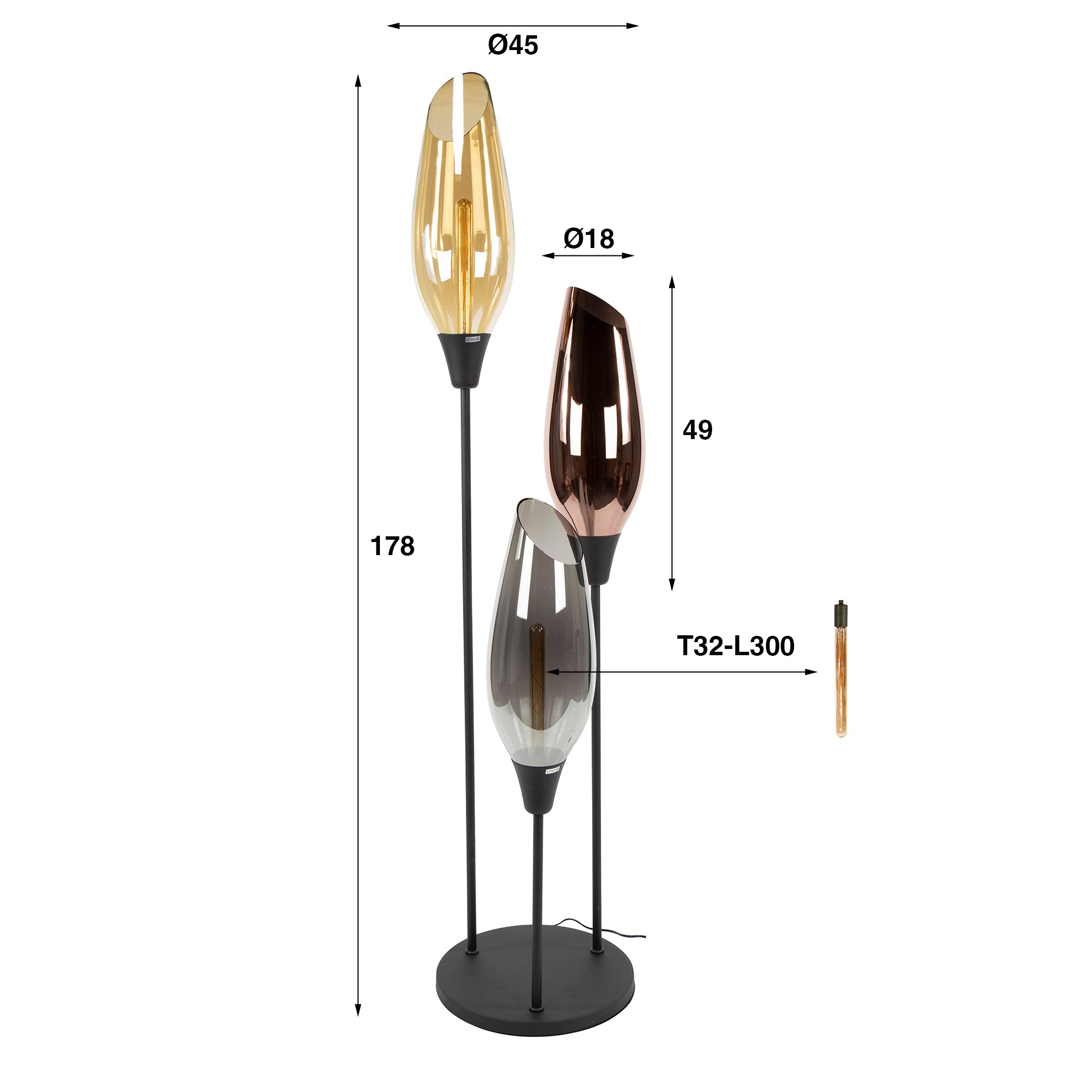 Vloerlamp Cocoon XL 3L