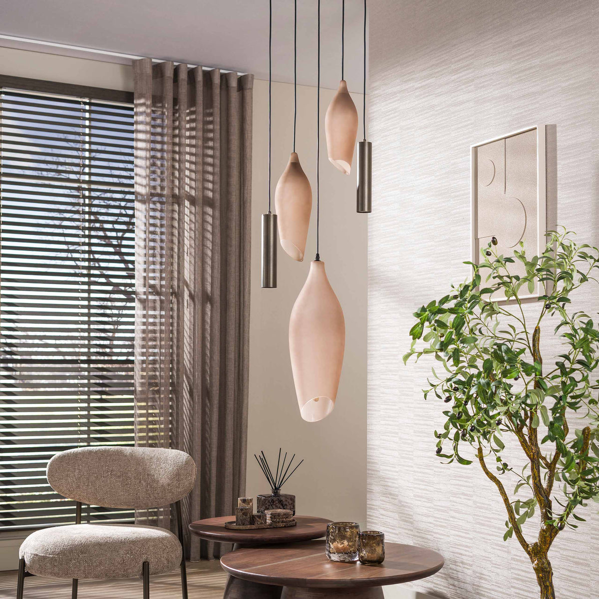 Hanglamp Cocoon pendel getrapt 5L
