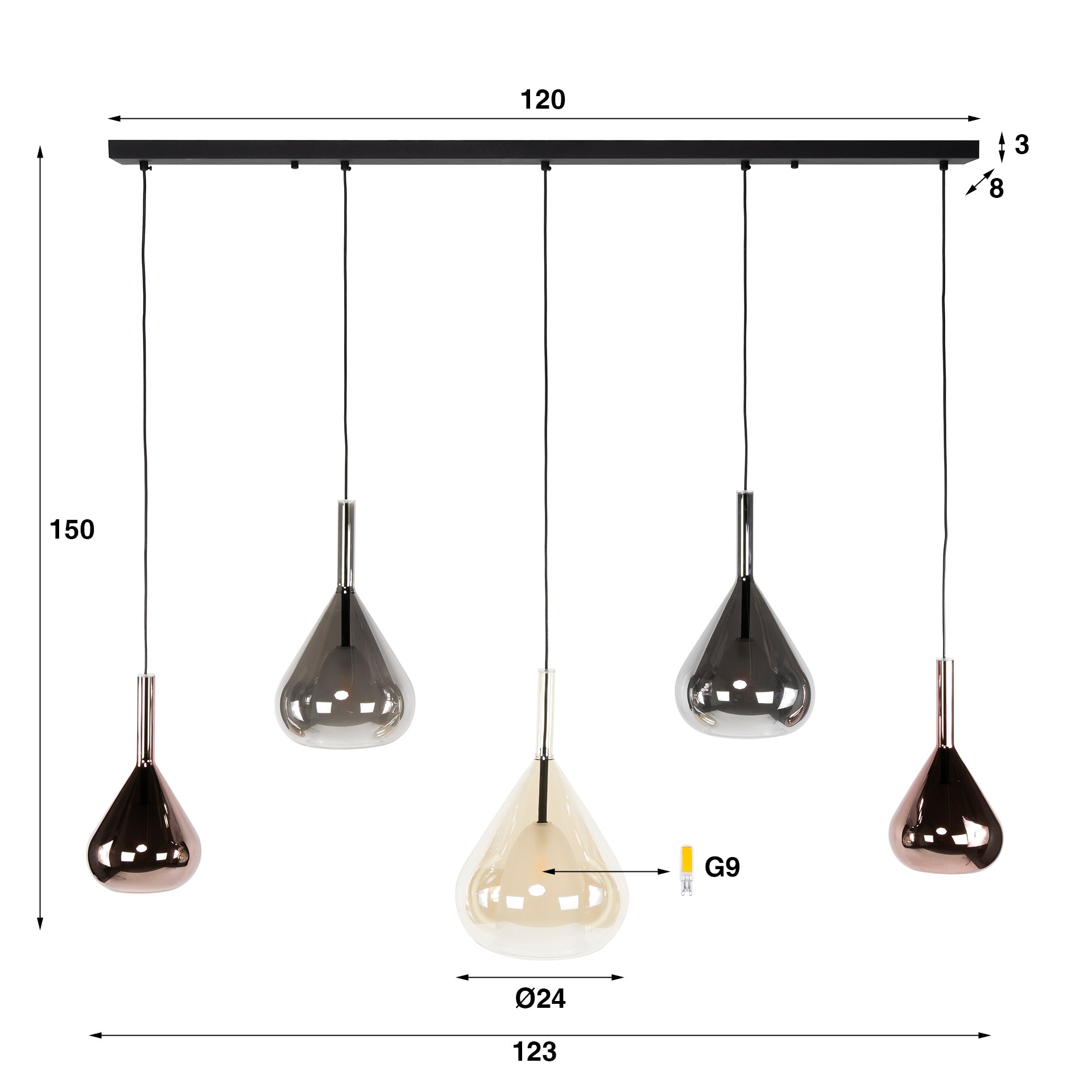 Hanglamp Wings 5L