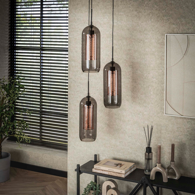 Hanglamp Smoke Mesh 3L