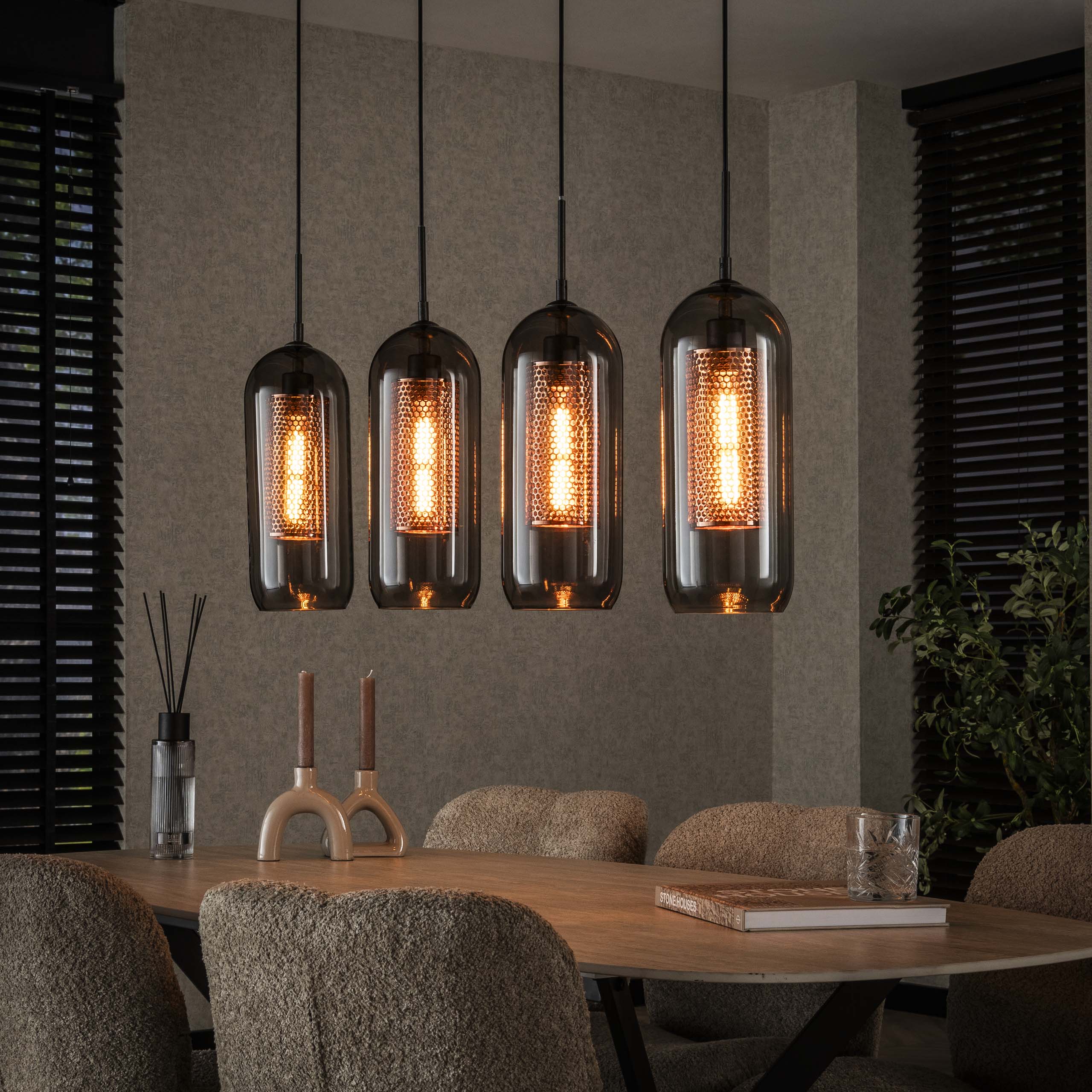 Hanglamp Smoke Mesh 4L