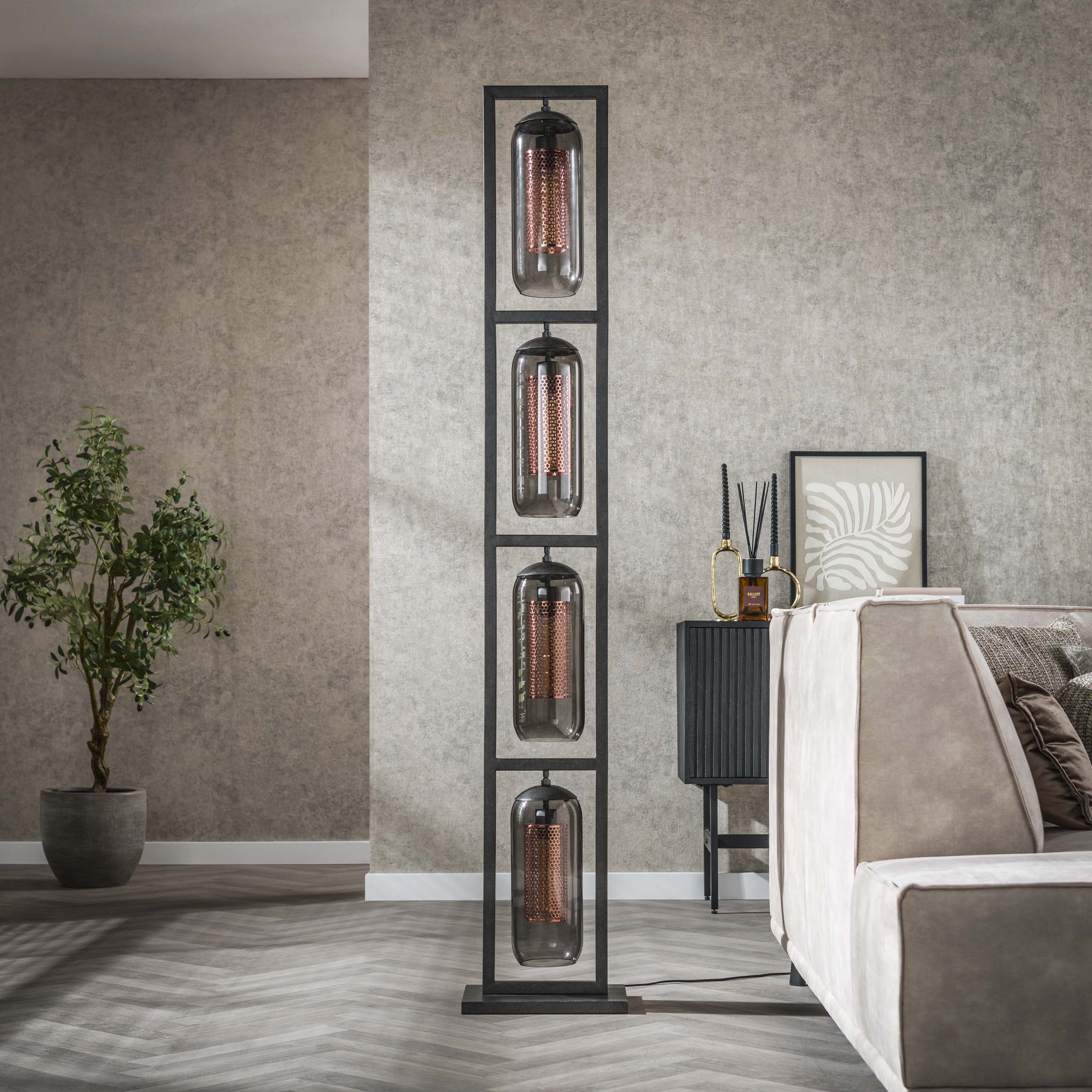 Vloerlamp Smoke Mesh 4L