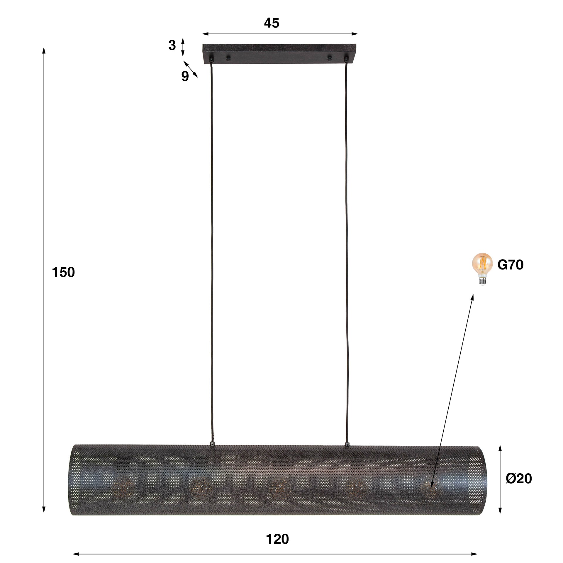 Hanglamp Tubon Mesh 5L