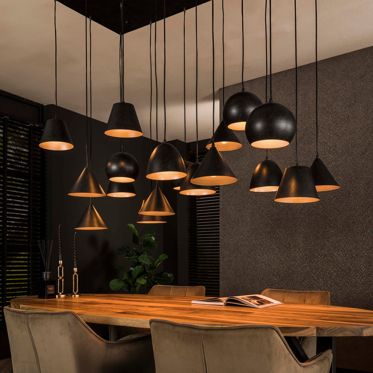 Hanglamp Metal XXL 6+6+6L