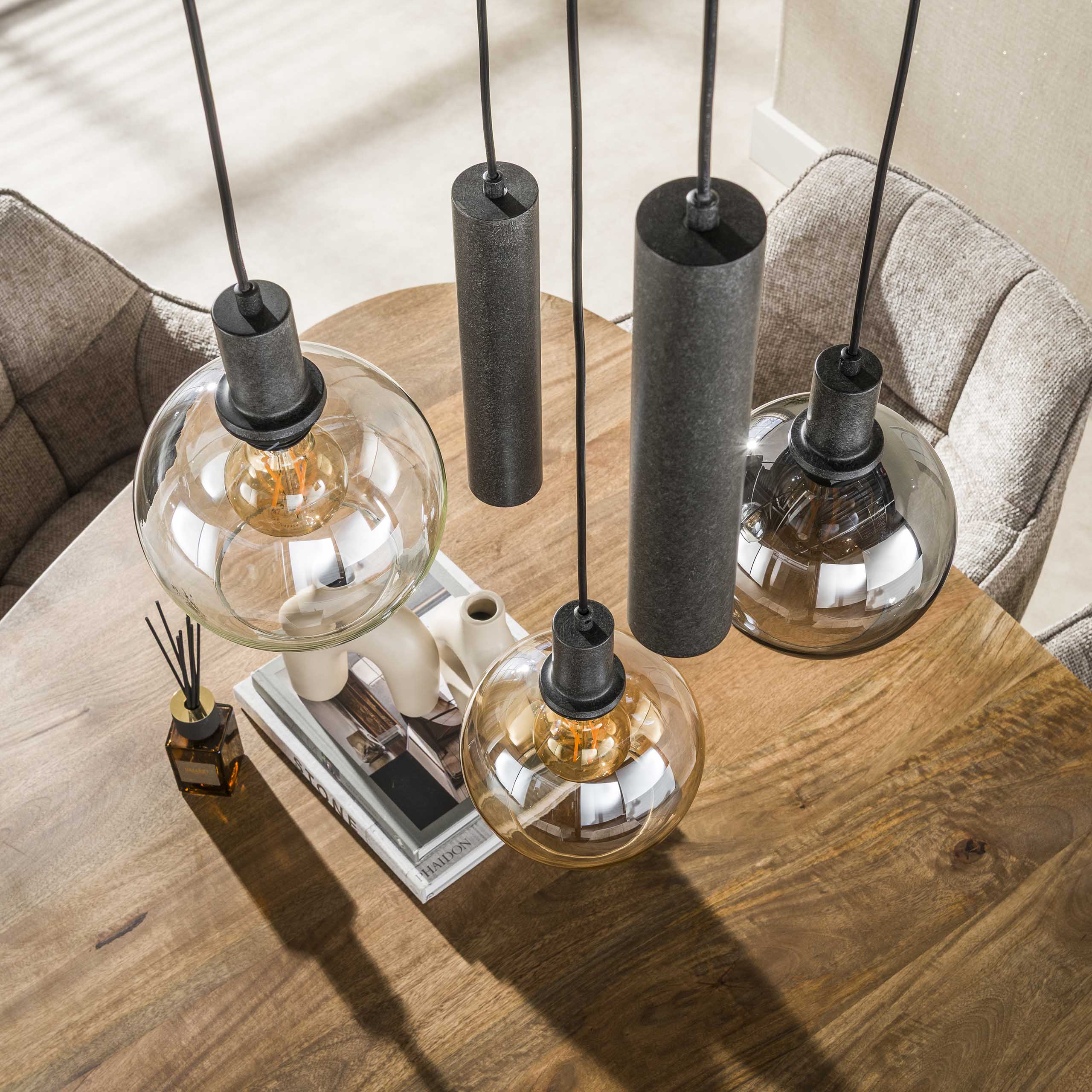 Hanglamp Sfera Tricolore getrapt 5L