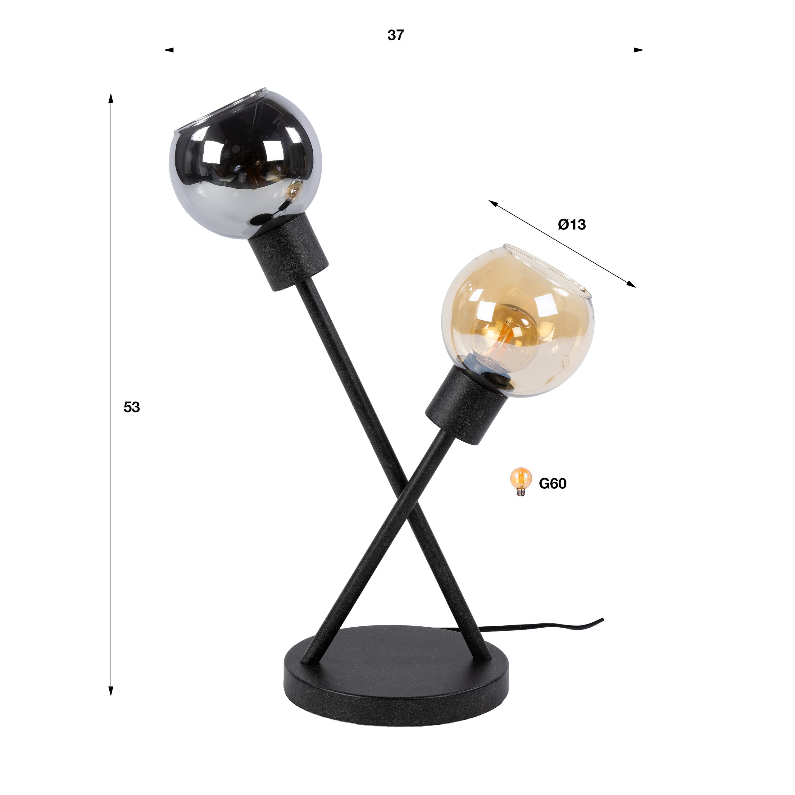 Tafellamp Sfera Tricolore 2L