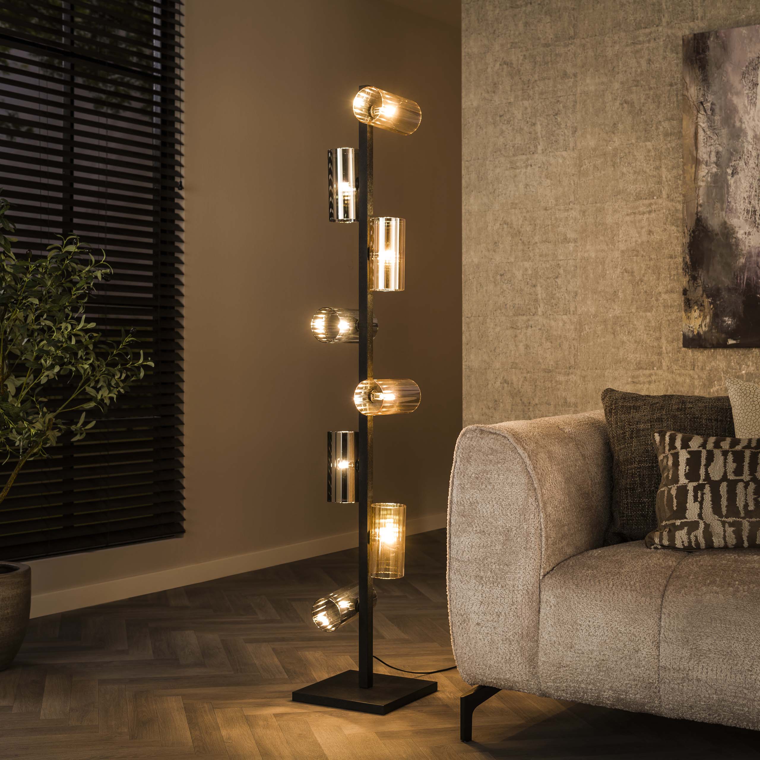 Vloerlamp Cylinder Glass 8L