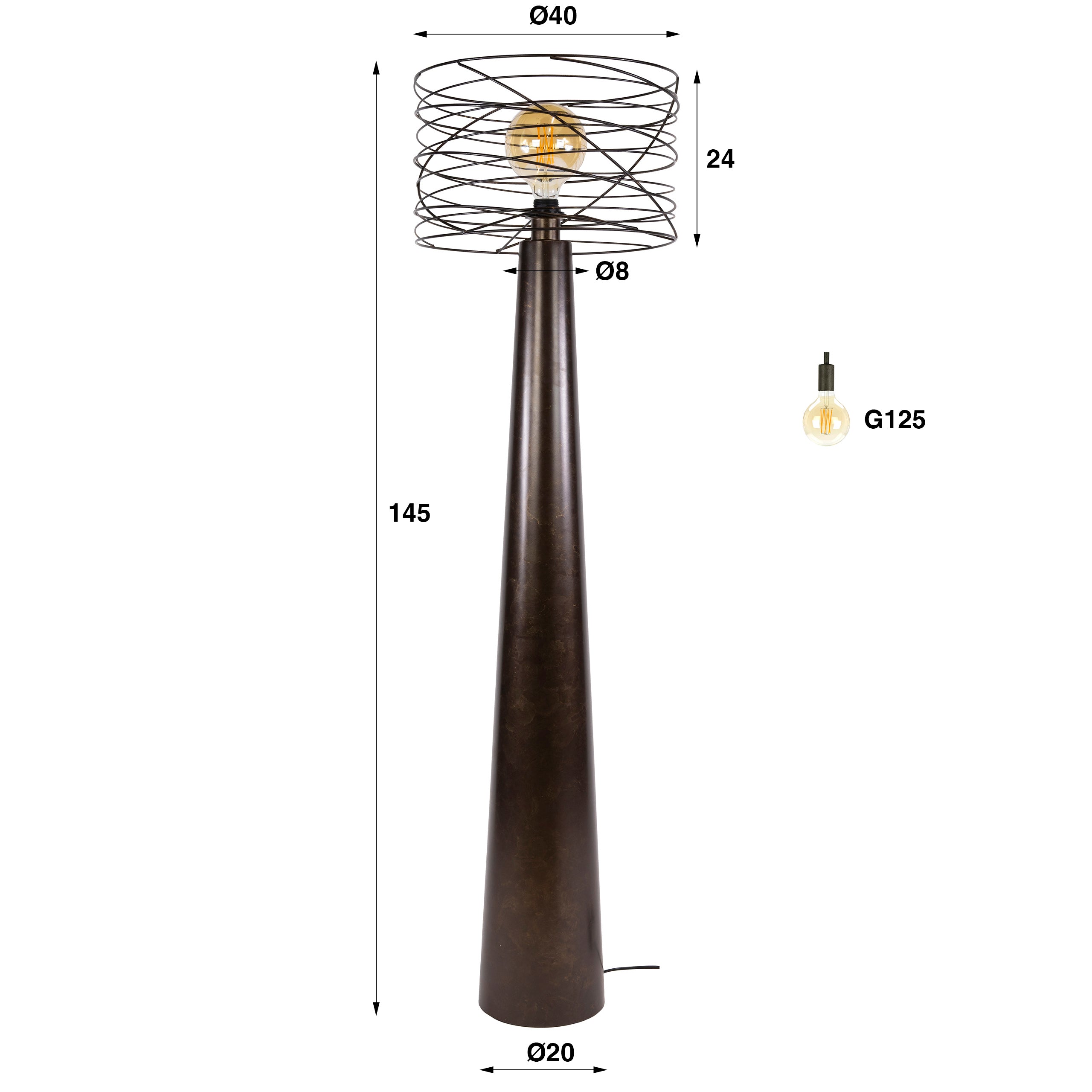 Vloerlamp Curl 1L
