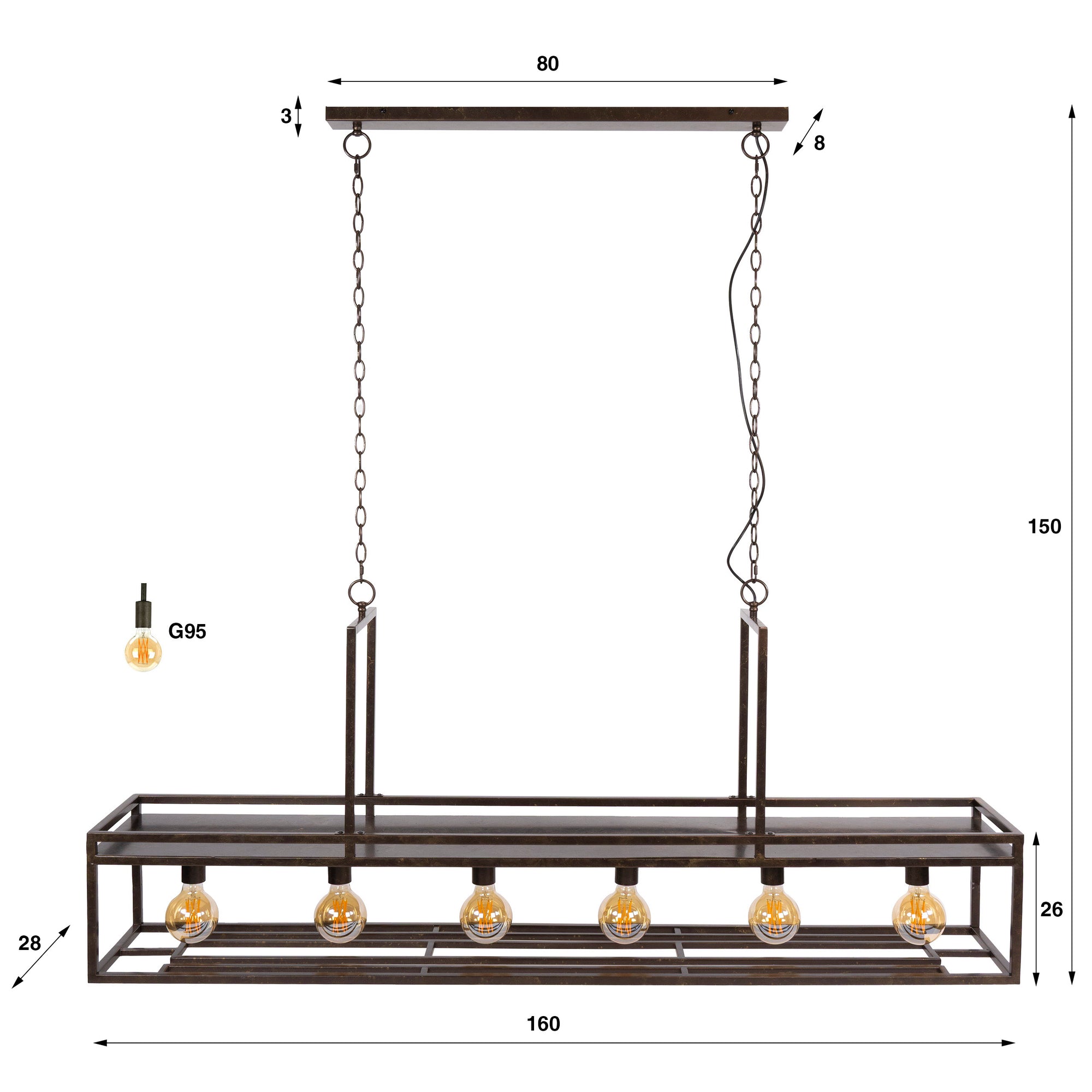 Hanglamp Decorate 6L