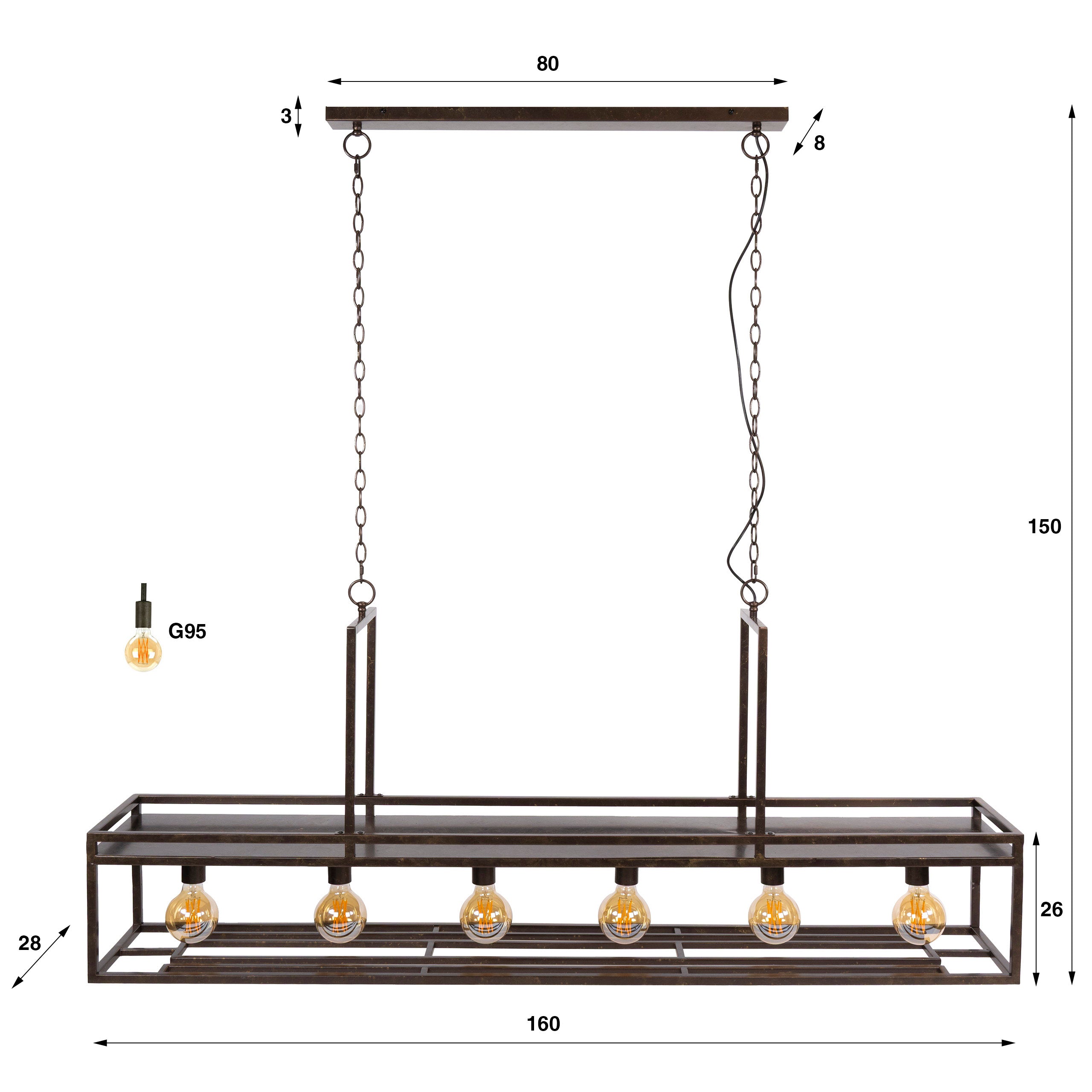 Hanglamp Decorate 6L