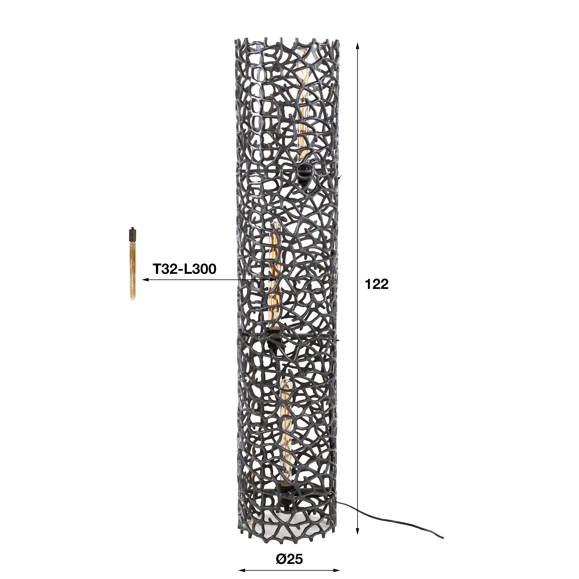 Vloerlamp Weaver XL 3L