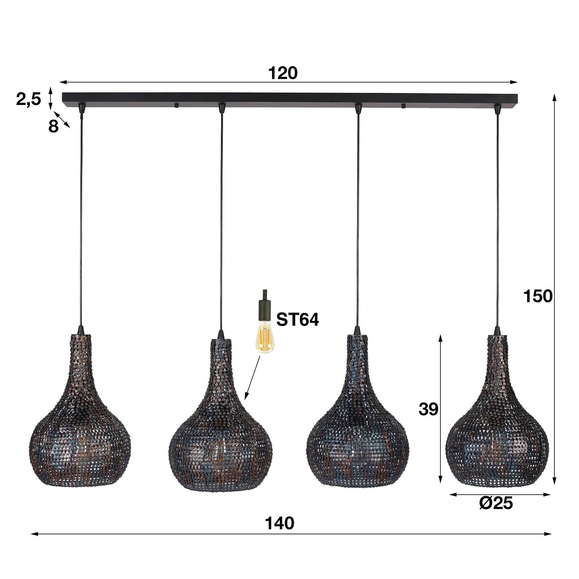 Hanglamp Armor Cone 4L