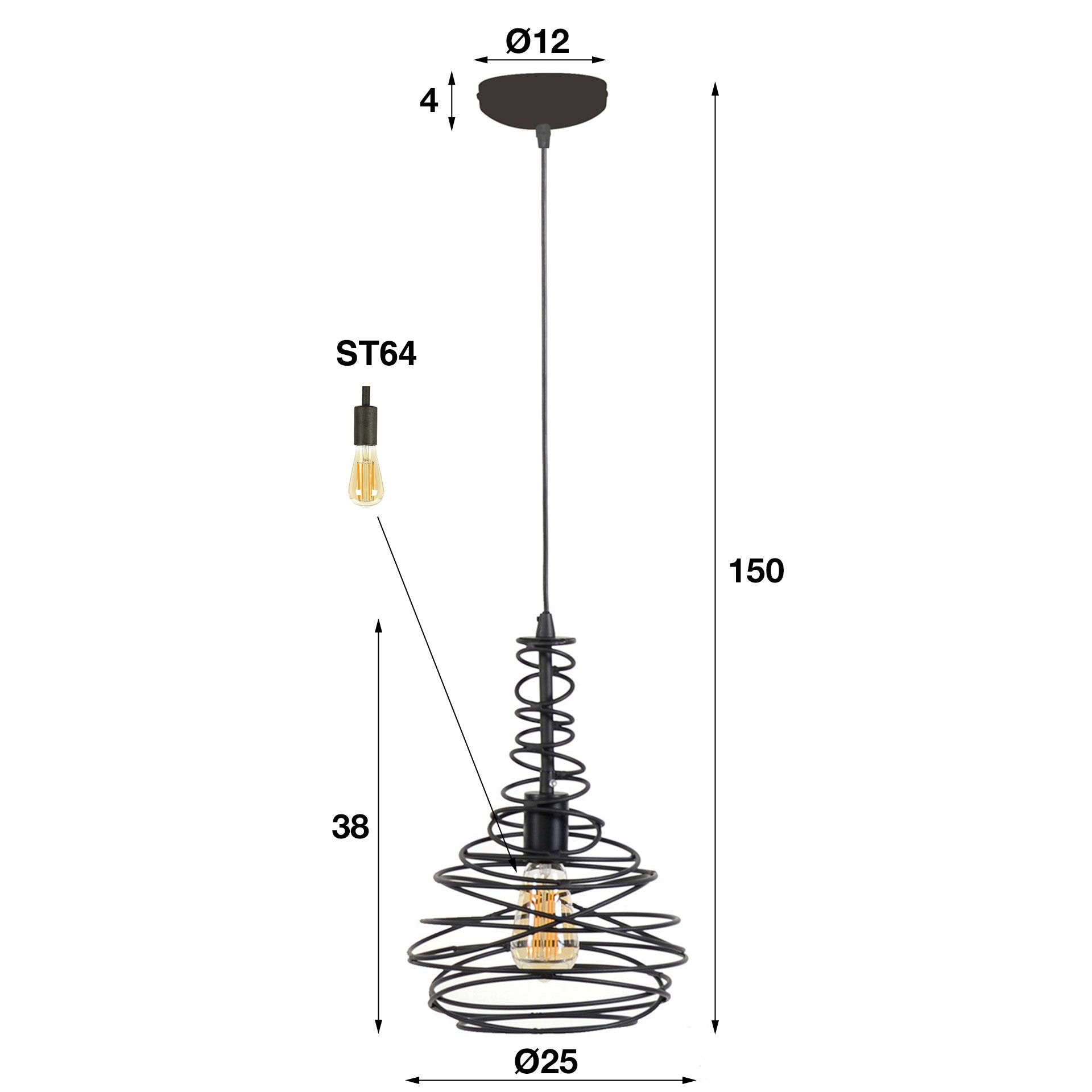 Hanglamp Spinn 1L