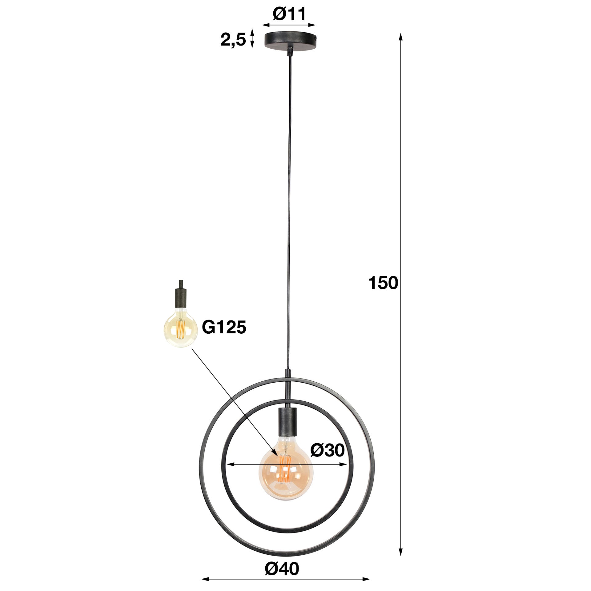 Hanglamp Turn Around 1L