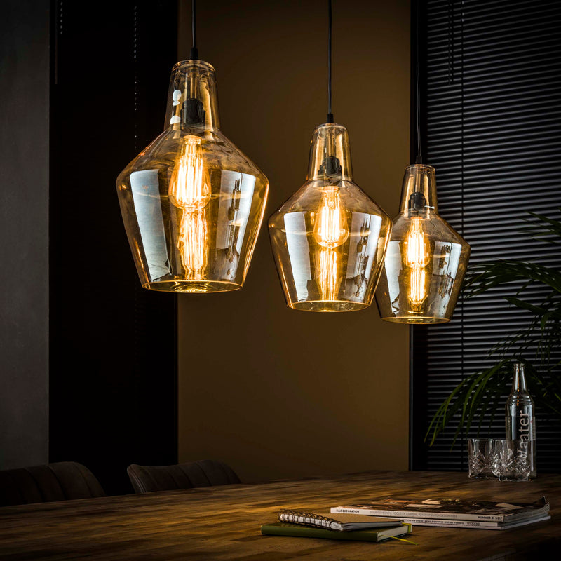 Hanglamp Glass Cone 3L