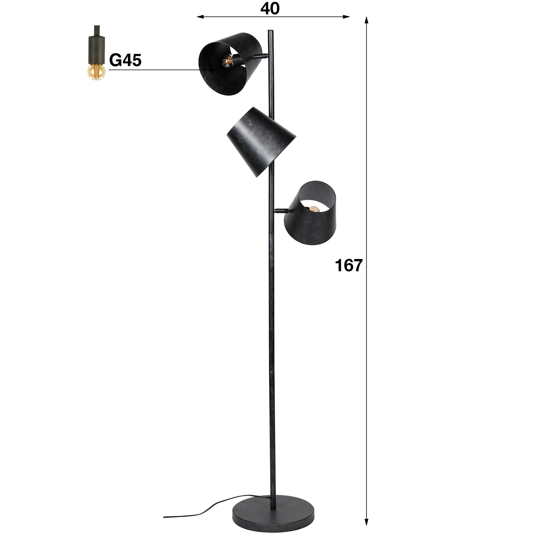 Vloerlamp Kinetic 3L