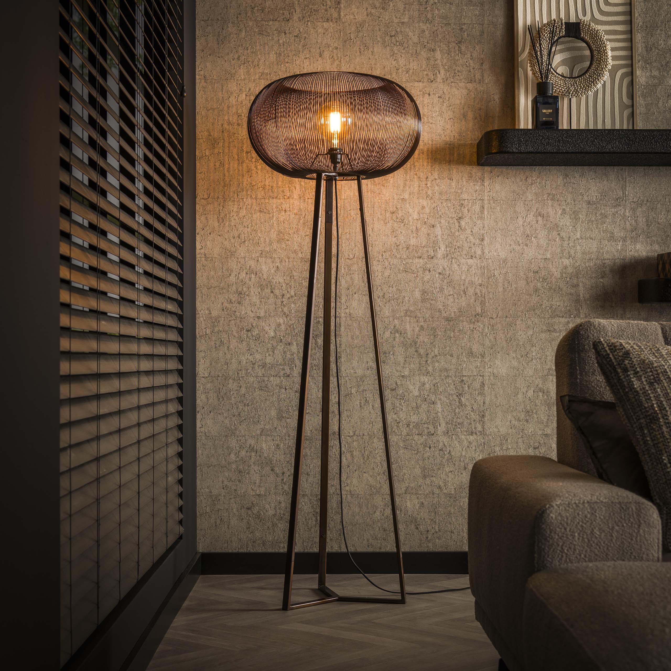 Floor lamp Copper Twist 1L