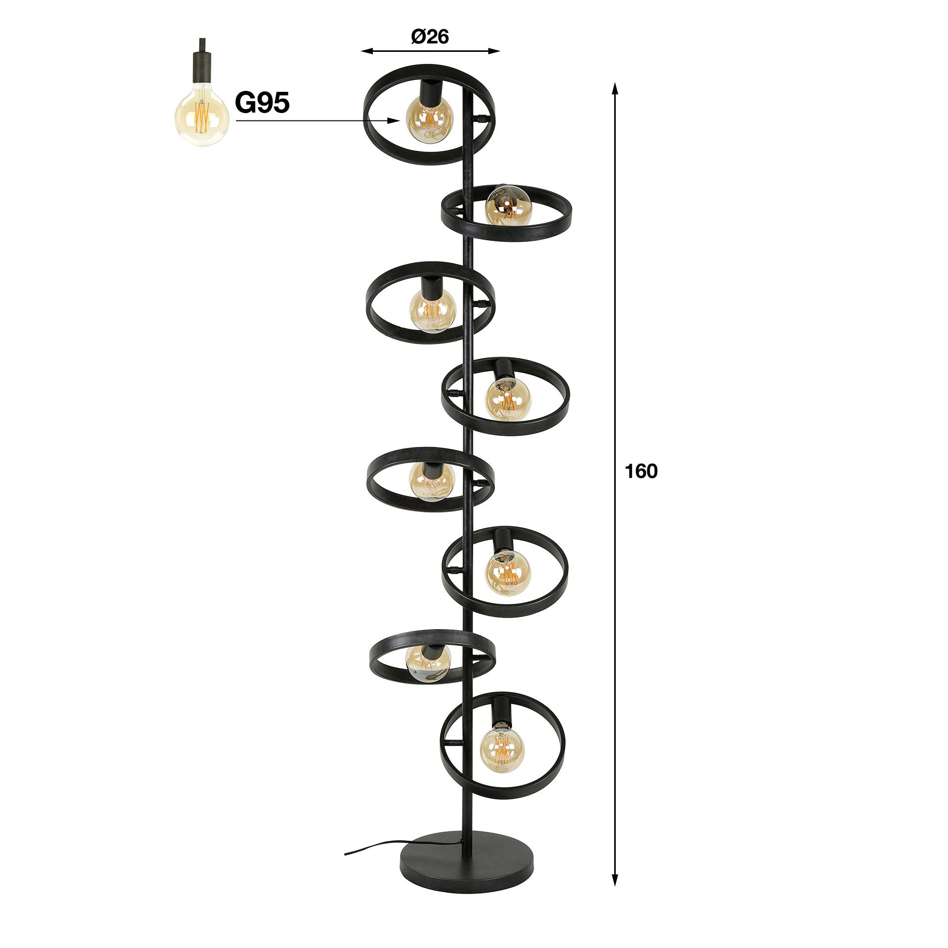 Vloerlamp Hover 8L