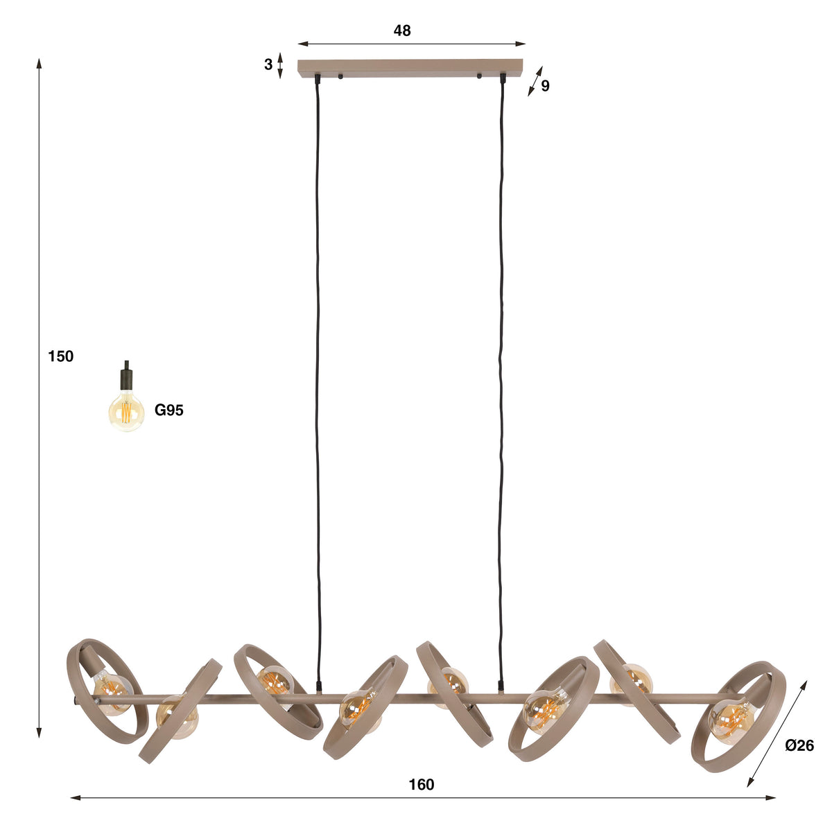 Hanglamp Hover 8L