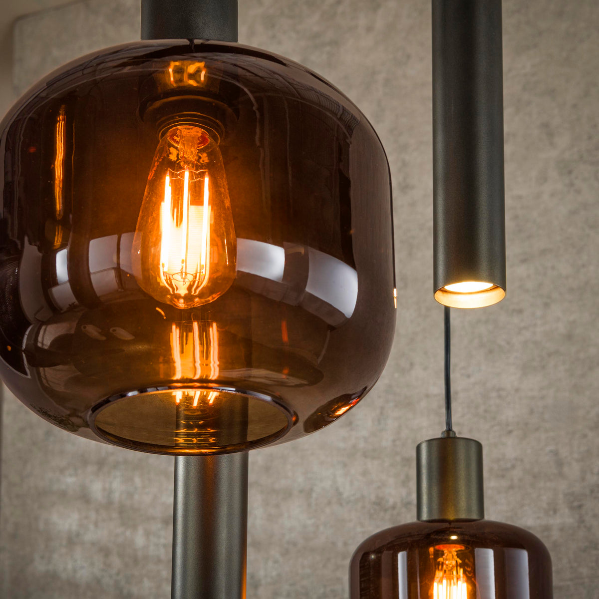 Hanglamp Bronza 4+3L