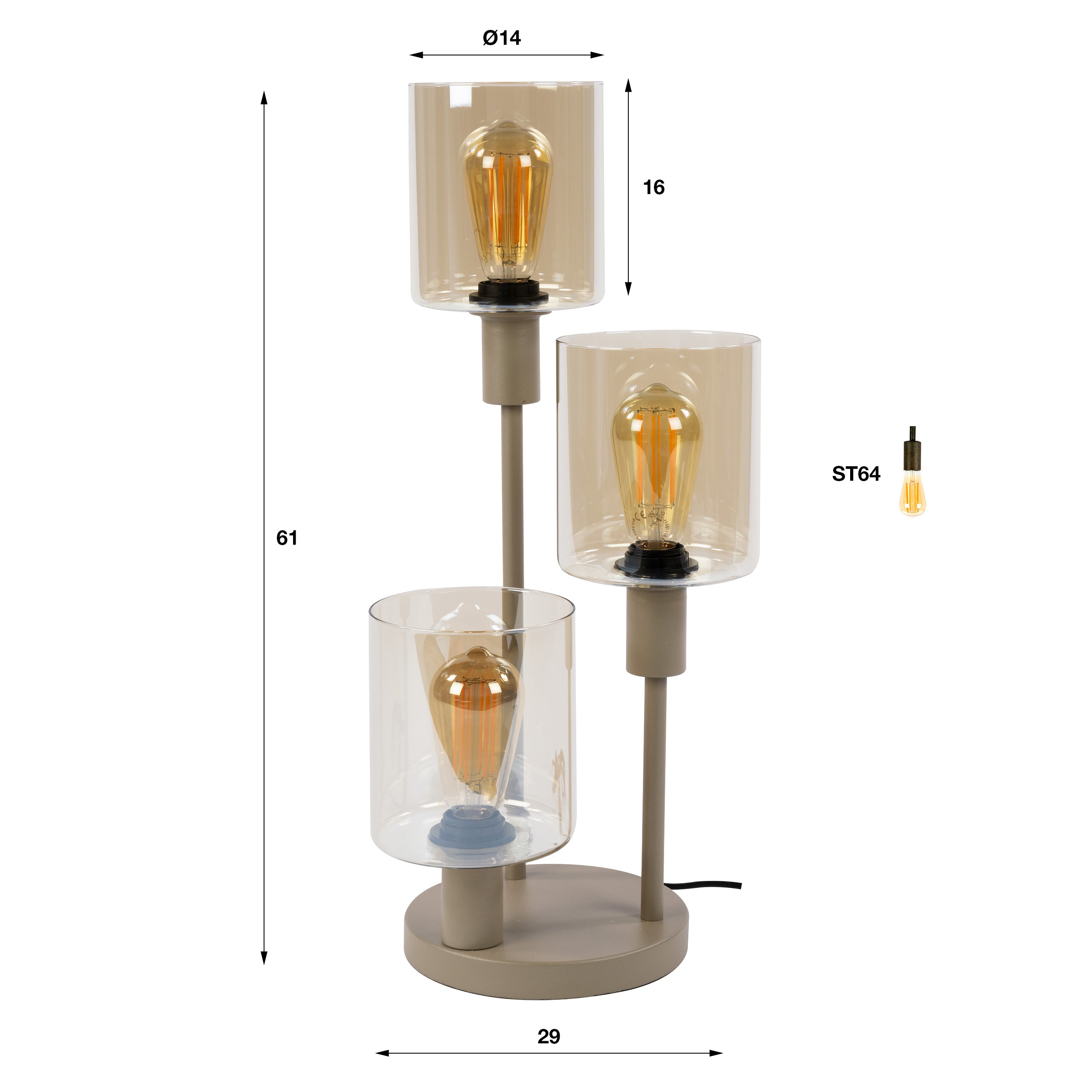 Tafellamp Sepiora 3L - foto 5