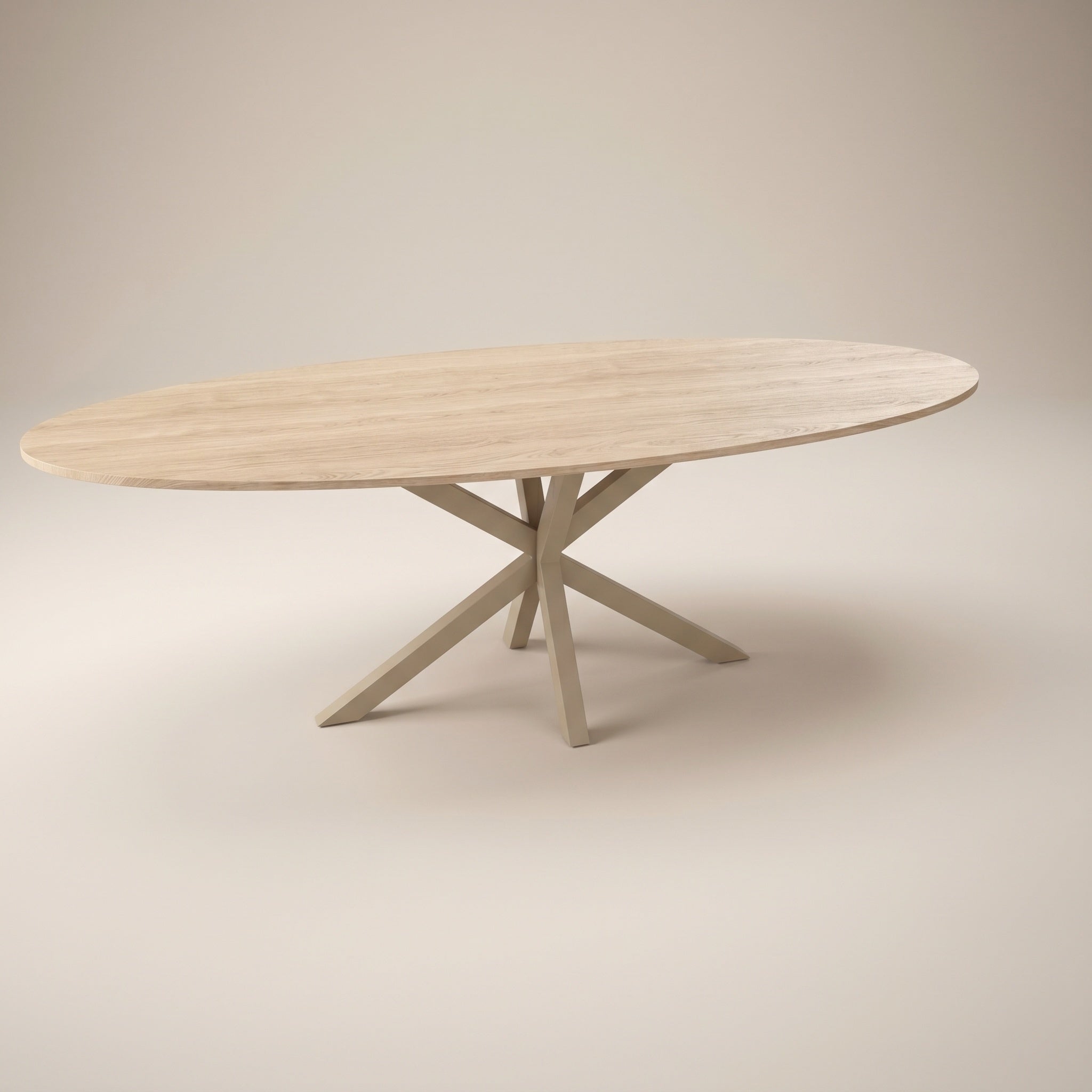 Eiken eettafel - Ovaal - Matrix onderstel