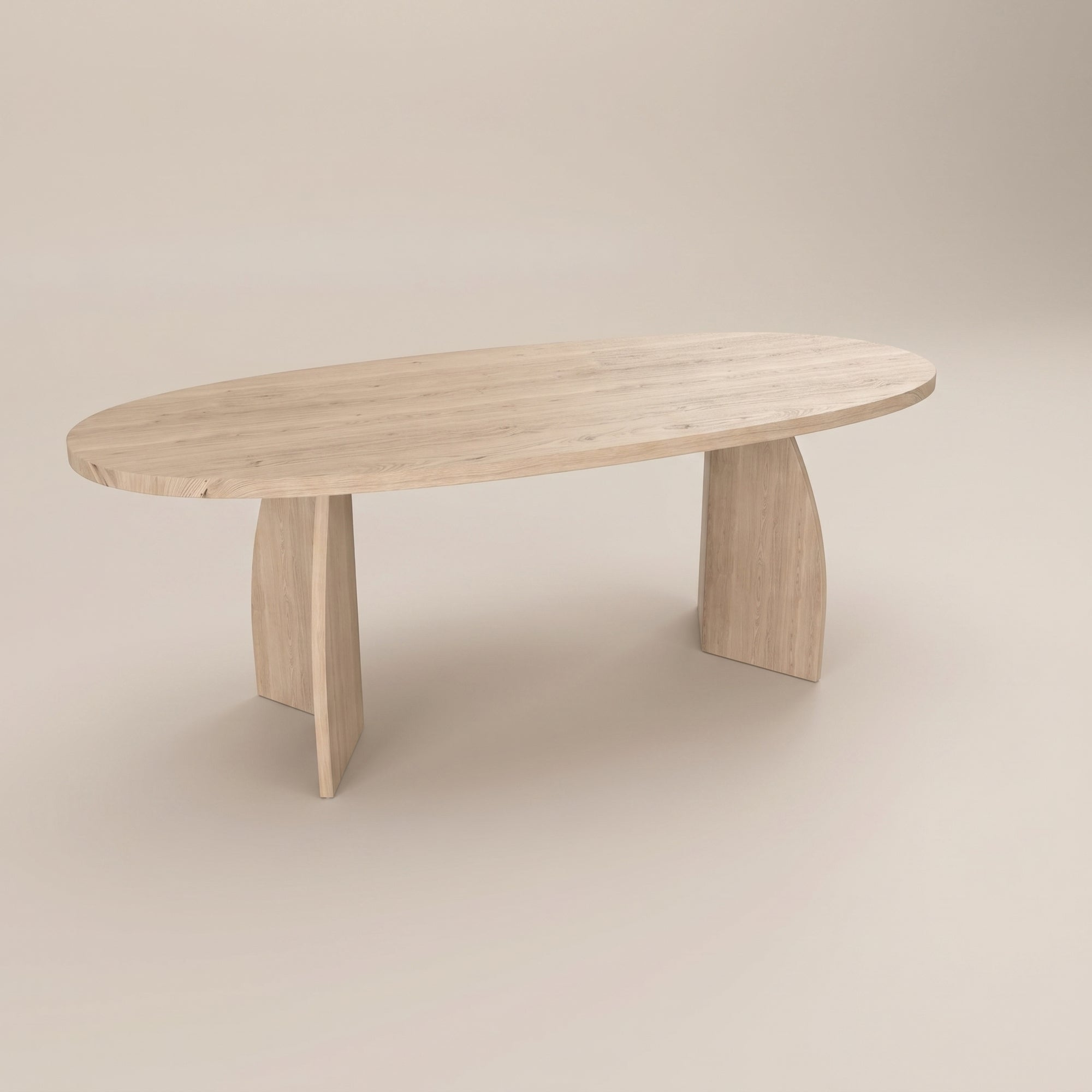 Eiken massief eettafel - Deens Rond - V eiken | Industrial Home