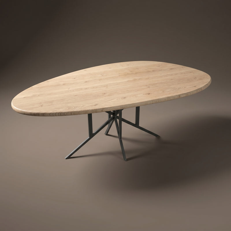Eiken organische eetafel - Kiezel A - Matrix Thin | Industrial Home