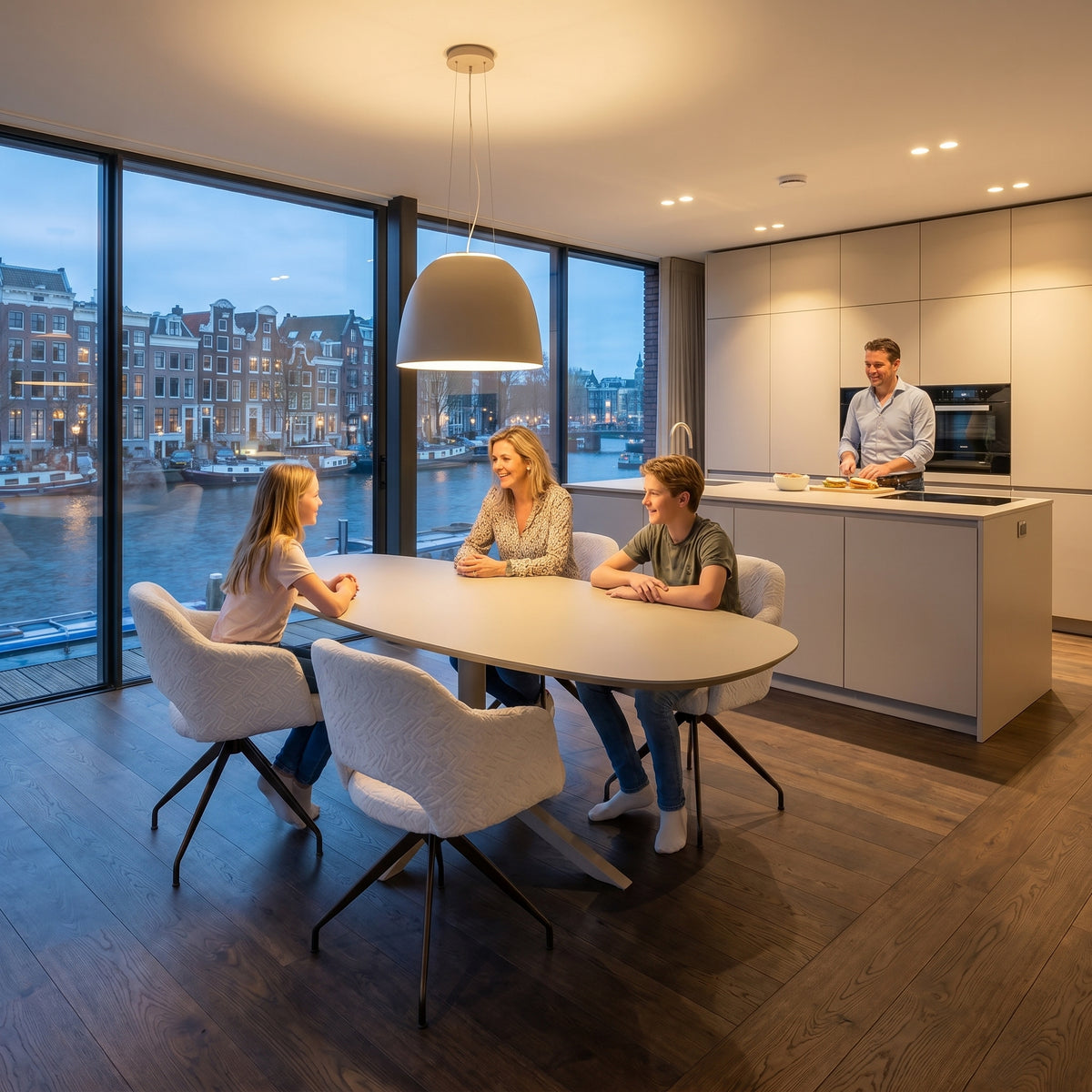 HPL eettafel Lichen Green - Deens Ovaal Recht - Qu
