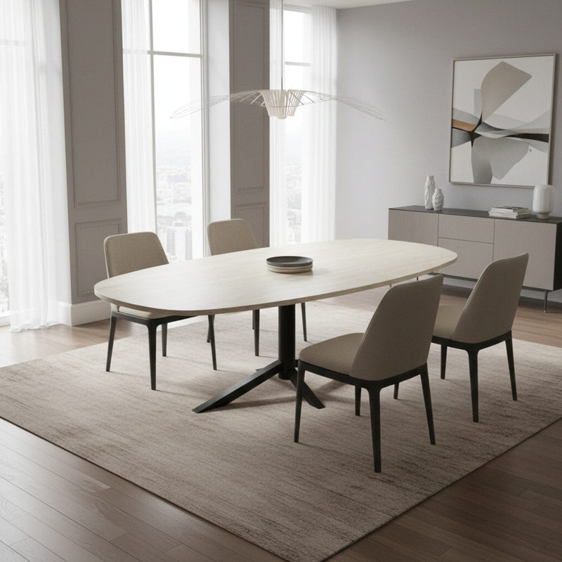 HPL eettafel Soft Moon Grey - Deens Recht - Quattro H