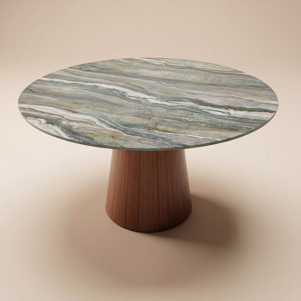 Keramiek Royal Peacock eettafel - Rond - Cone onde