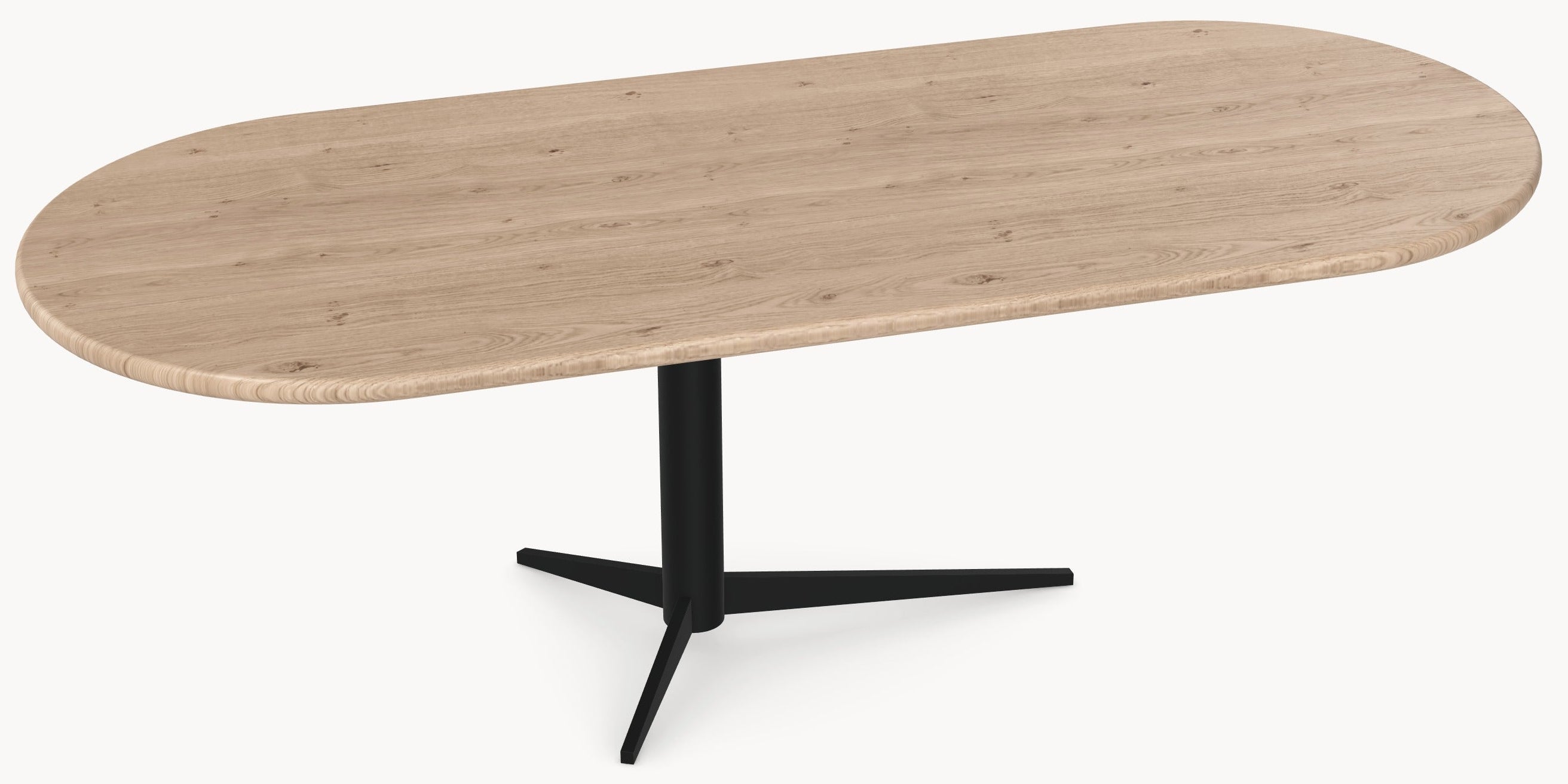 Eiken eetafel - Plat Ovaal - Trios - Industrial Home