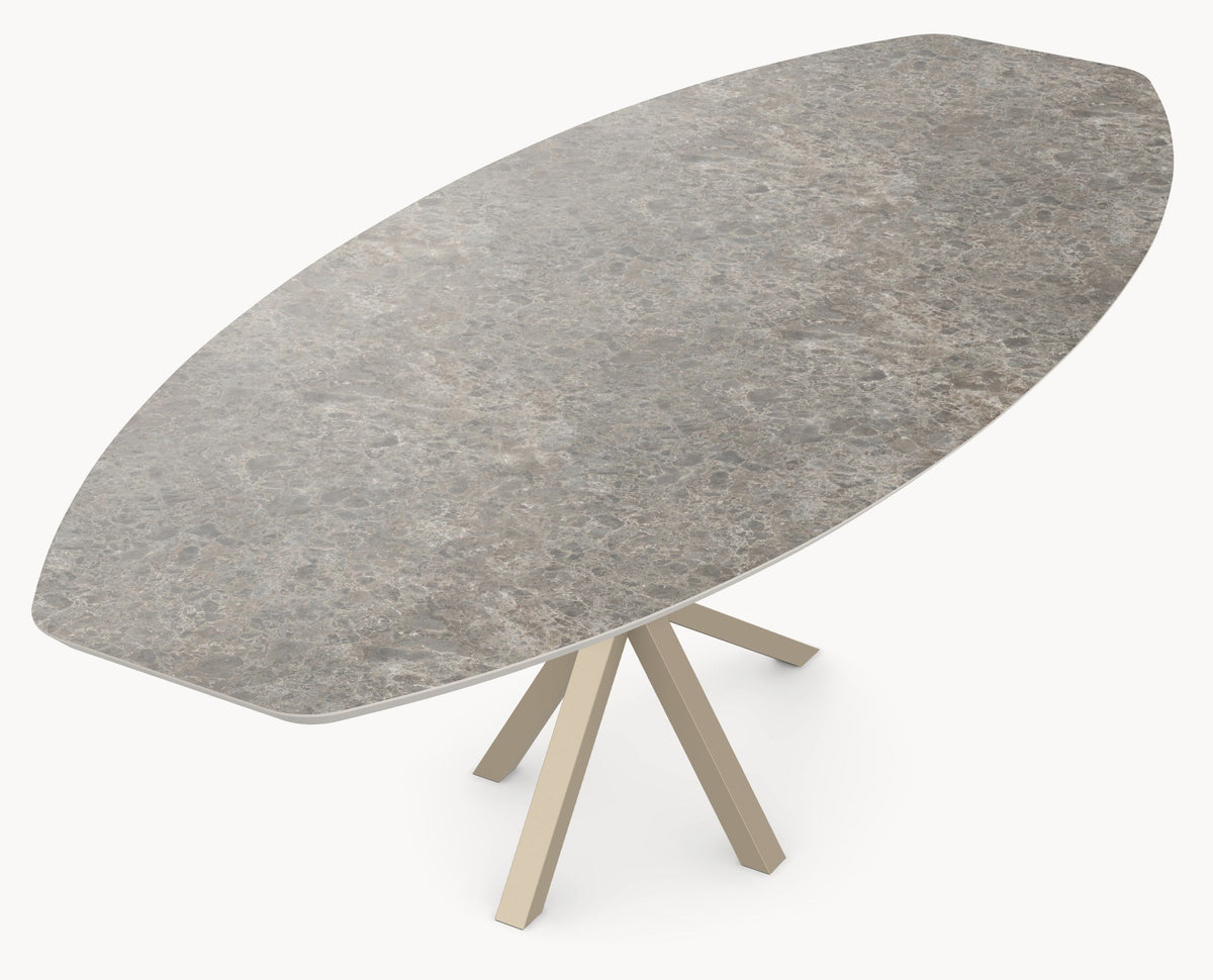 HPL eetafel Sienna Gray Marble- Half Ovaal - Comet sfeerbeeld 4 - Industrial Home