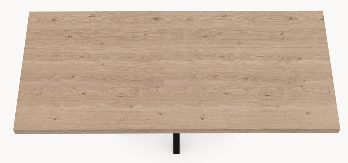 Eiken tafel - Recht - Matrix onderstel sfeerbeeld 4 - Industrial Home