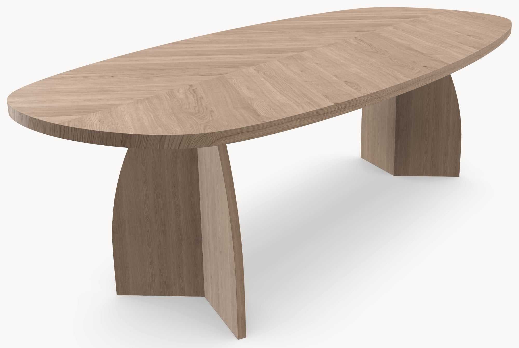Visgraat eiken eettafel - Deens Recht - V eiken Eiken sfeerbeeld 4 - Industrial Home