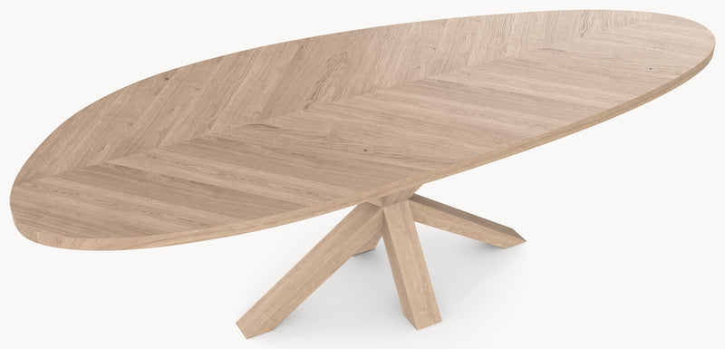 Visgraat eiken eettafel - Kiezel B - Matrix Eiken sfeerbeeld 4 - Industrial Home
