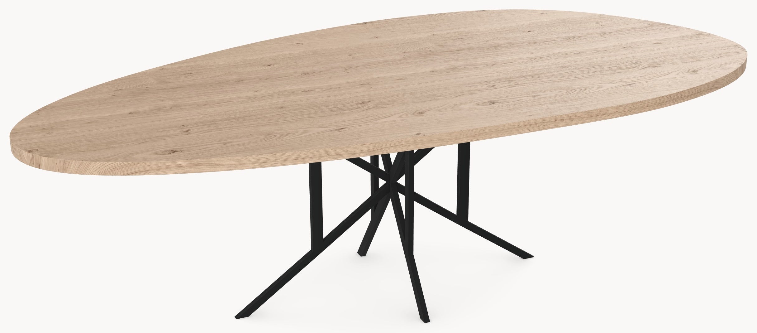 Eiken organische eetafel - Kiezel A - Matrix Thin - Industrial Home