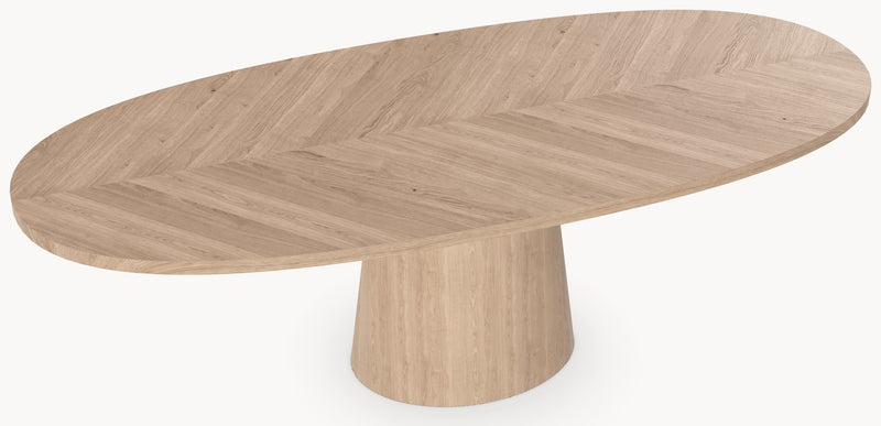 Eiken massief visgraat eettafel - Deens - Cone - Industrial Home