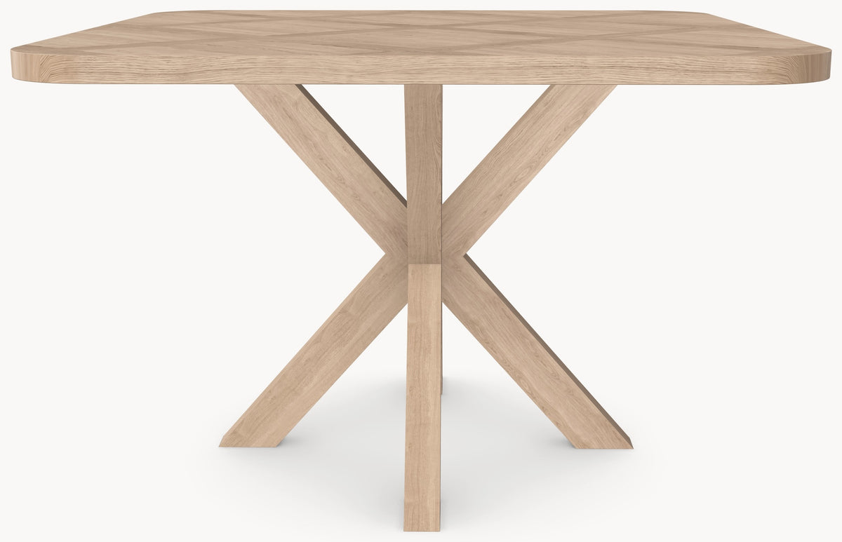 Visgraat eiken eettafel Versailles - Vierkant - Eiken Matrix sfeerbeeld 2 - Industrial Home