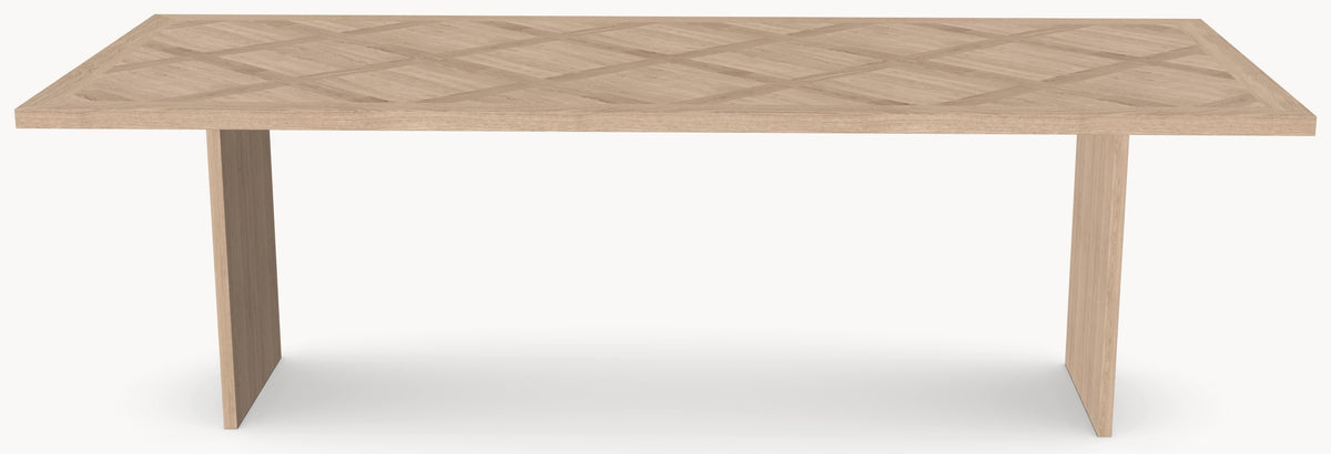 Visgraat eiken eettafel Versailles - Recht - Wall eiken sfeerbeeld 2 - Industrial Home