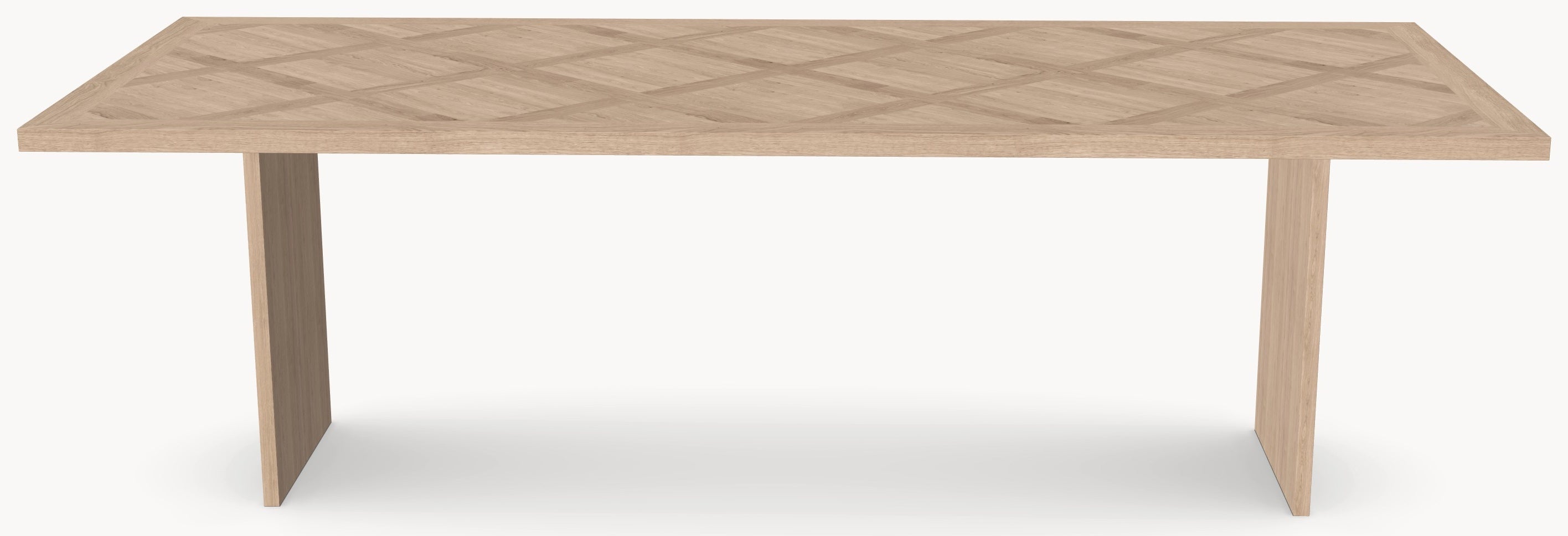 Visgraat eiken eettafel Versailles - Recht - Wall eiken sfeerbeeld 2 - Industrial Home