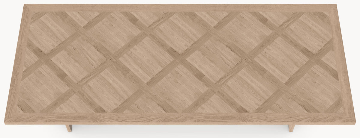 Visgraat eiken eettafel Versailles - Recht - Wall eiken sfeerbeeld 5 - Industrial Home
